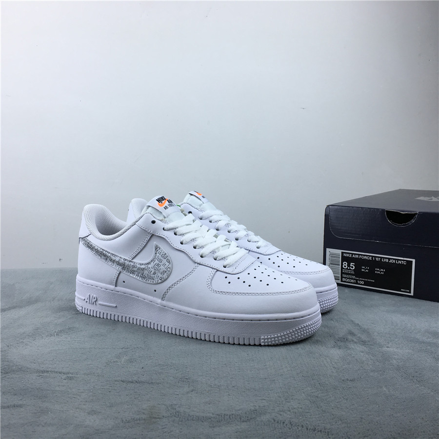 Nike Air Force 1 AF1 Just Do It White Shoes For Women